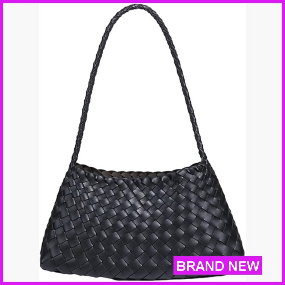 Vintage Hobo Handbag Retro Tote Shoulder Bag Faux Leather Drawstring Purse